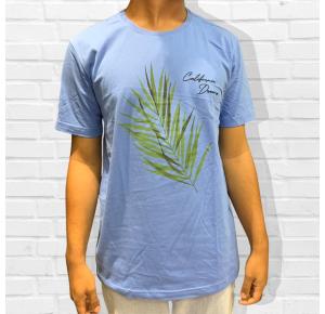 Camiseta Azul Folha de Palmeira Colisão