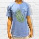 Camiseta Azul Folha de Palmeira Colisão